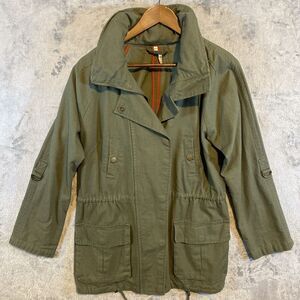 Willow And Clay Anthropologie‎ Womens Jacket Sz S Green Gorpcore Utility Hooded